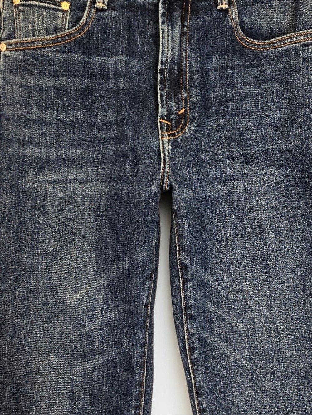 Mother The Dazzler Shift Jean Size 27 Dark Blue Denim Straight Leg Mid-rise - Picture 4 of 13